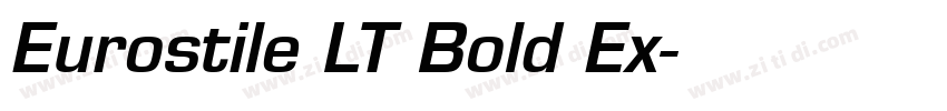 Eurostile LT Bold Ex字体转换